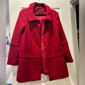 Nine West Women's Bold Red Trench Coat